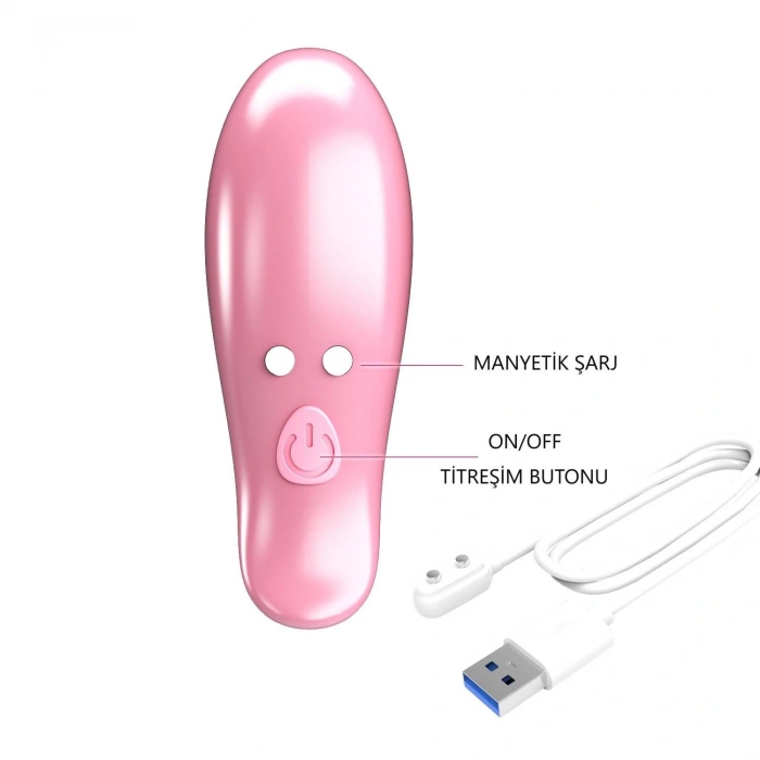 Titreşim Mandallı Göğüs Uyarıcı Vibratör Manyetik USB Şarjlı