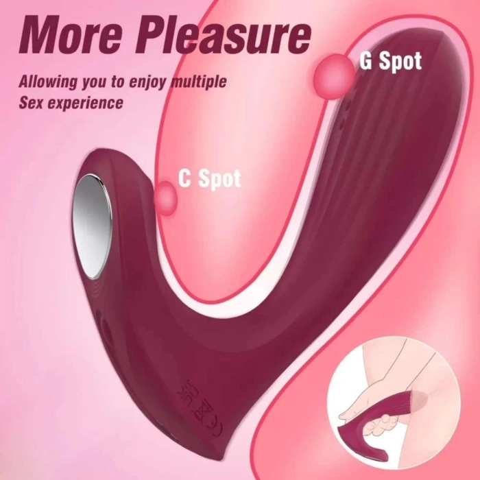 WHALE Klitoris ve G Spot Uyarıcı Giyilebilir 2 in 1 Panty Vibratör