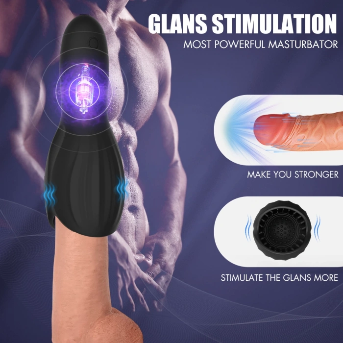 Woodblock Şarjlı Ereksiyon Eğitim Vibratörü Güçlü Titreşimli Penis Başı Masaj Aleti