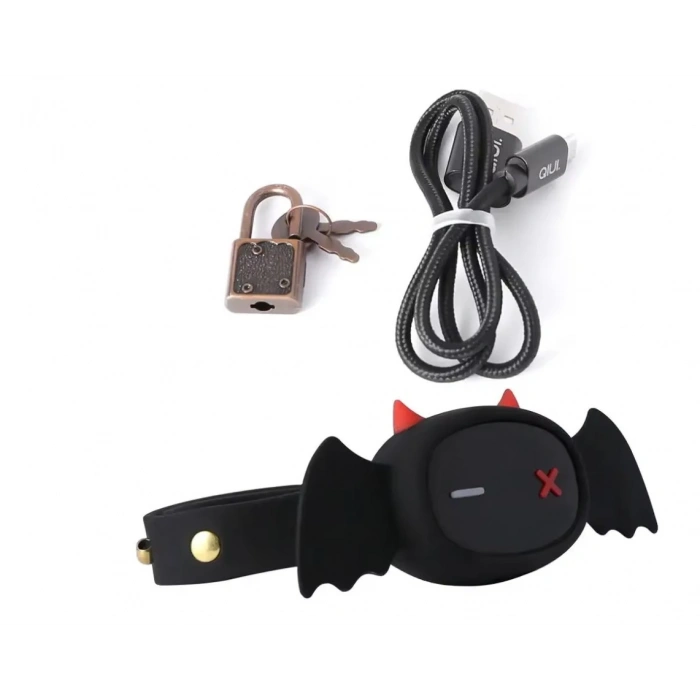 Yarasa Tasarımlı E-Stim BDSM Boyun Tasması