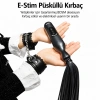 5 Kademeli Şarjlı E-Stim Püsküllü BDSM Kırbaç