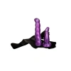 Çift Taraflı Belden Bağlamalı Dildo Mor Renk