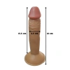 Gerçekçi Testissiz Dildo – 18 cm Esnek Silikon Model