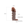 3 cm Uzatmalı Damarlı Penis Kılıfı Esmer