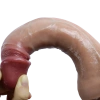 Cock Plus 21 cm Çift Katmanlı Ultra Yumuşak Realistik Vantuzlu Silikon Dildo