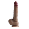 Cock Plus 21 cm Çift Katmanlı Ultra Yumuşak Realistik Vantuzlu Silikon Dildo