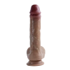Cock Plus 21 cm Çift Katmanlı Ultra Yumuşak Realistik Vantuzlu Silikon Dildo