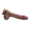 Cock Plus 21 cm Çift Katmanlı Ultra Yumuşak Realistik Vantuzlu Silikon Dildo