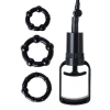 Eskişehir Erotik Shop 3 halkalı Penis Pompası, PVC siyah 23,5 cm 3 halkalı