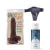 Eskişehir Erotik Shop Belden Bağlamalı Kayganlaştırıcı Set Flatterer Kıkırdaklı Gerçekçi Dildo - 18.6cm Zenci