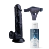 Eskişehir Erotik Shop Belden Bağlamalı Kayganlaştırıcı Set Noctis 20cm Siyah Dildo No:17
