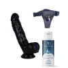 Eskişehir Erotik Shop Belden Bağlamalı Kayganlaştırıcı Set Noctis 21,5cm Siyah Dildo No:51