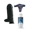 Eskişehir Erotik Shop Belden Bağlamalı Kayganlaştırıcı Set Noctis 27cm Siyah Dildo No:2
