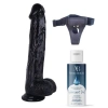 Eskişehir Erotik Shop Belden Bağlamalı Kayganlaştırıcı Set Noctis 30cm Siyah Dildo No:26