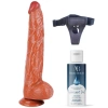 Eskişehir Erotik Shop Belden Bağlamalı Kayganlaştırıcı Set Noctis 32cm Melez Dildo No:6