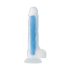 Eskişehir Erotik Shop Beyond Mavi Matt Glow Gece Parlayan Dildo, Silikon, Şeffaf, 18 cm
