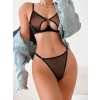 Eskişehir Erotik Shop Siyah Tül İç Çamaşır Takımı model 27