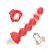 Telefon Kontrollü Haley Rose Pulled Beads Anal Plug