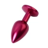 Metal Anal Plug, Metal, kırmızı, kırmızı kristalli, 7,2 cm, Ø2,8 cm, 50 g