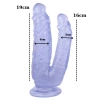 Noctis 19cm Mor Çiftli Dildo No:76