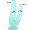 Noctis 19cm Yeşil Çiftli Dildo No:76