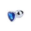 Premium Paslanmaz Çelik Kalp Taşlı Silver Anal Butt Plug