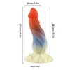 Renkli Spiral Tasarımlı Fantasy Dildo – Yumuşak Silikon, Gerçekçi Dokulu