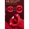 Şarjlı Klitoris G Nokta Uyarıcı Çırpma ve Dil Dudak Hareketli Güçlü Titreşimli 2 in 1 Oral Vibratör