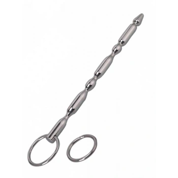 BDSM Paslanmaz Çelik Boğumlu Metal Çubuk 18 cm