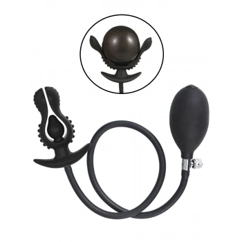 Şişirilebilir Anal Plug – 9 cm Pompalı Silikon Genişletici