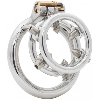 Dikenli Paslanmaz Çelik Chastity Cage S231 Erkek Bekaret Kilidi