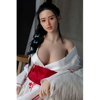 Cassy - Silicone Head Hair Transplant Evo Skeleton Sex Doll İskeletli Tam Realistik Manken 158 CM