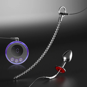 E-Stim Boncuklu Üretral Dilatör ve Anal Plug Seti