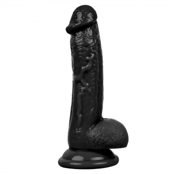 Eskişehir Erotik Shop 19CM Gerçekçi Siyah Dildo Yapay Penis
