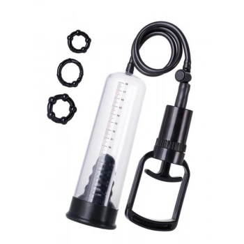 Eskişehir Erotik Shop 3 halkalı Penis Pompası PVC Şeffaf 20,5 cm