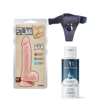 Eskişehir Erotik Shop Belden Bağlamalı Kayganlaştırıcı Set Peotillomania 19.5cm Gerçekçi Dildo