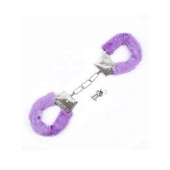 Eskişehir Erotik Shop Fetiş Fantezi Mor Peluşlu Metal Kelepçe