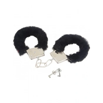 Eskişehir Erotik Shop Fetiş Fantezi Siyah Peluşlu Metal Kelepçe