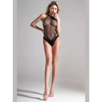 Eskişehir Erotik Shop Kadın Siyah Fileli Seksi Babydoll