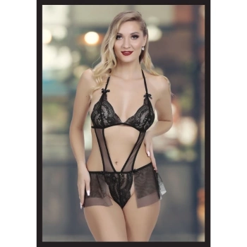 Eskişehir Erotik Shop Kadın Siyah Seksi Fantezi Özel Tasarım Etekli Fantezi Babydoll