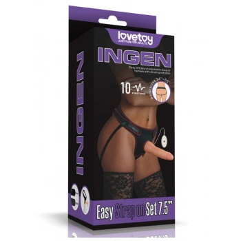 Vibrating Easy Strapon Set 7.5 İnç Belden Bağlamalı