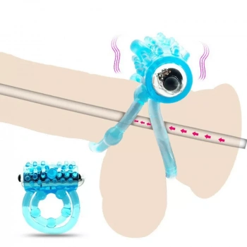 Güçlü Titreşimli Penis Yüzüğü Klitoris G Nokta Uyarıcı Testis ve Penis Halkası