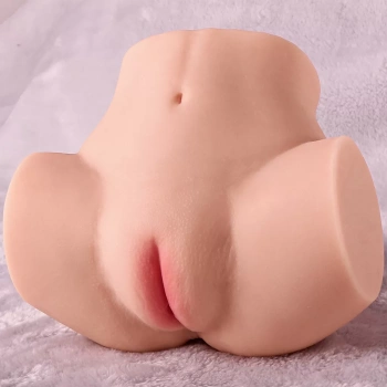 Lina - Realistik Anal Vajinal Bakire 2 in 1 Titreşimli Suni Kalça Vajina