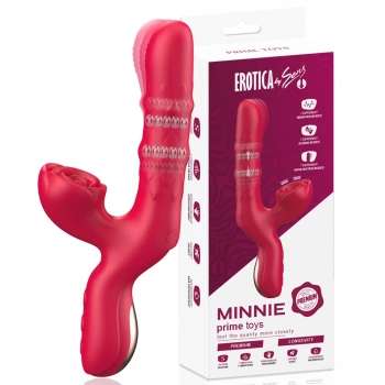 Minnie Şarjlı Kayma ve Dalga Hareketli 2 in 1 Klitoris G Nokta Uyarıcı Vibratör