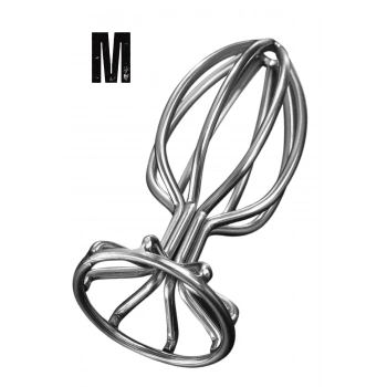 Paslanmaz Çelik İçi Boş Tasarım Pürüzsüz Silver Orta Boy Metal Anal Butt Plug