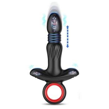 Şarjlı Tutma Aparatlı İleri Geri Hareketli Titreşimli 3 Motorlu Prostat Uyarıcı Anal Vibratör