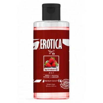 Strawberry 4 in 1 WB Lube 100ml by  Su Bazlı Çilek Aromalı Kayganlaştırıcı Masaj Jeli