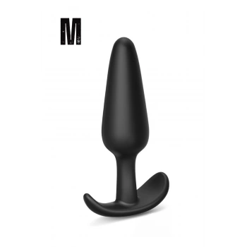 Yeni ve İleri Düzey Kullanıcılar İçin Geniş Tabanlı Siyah Silikon Anal Butt Plug - Orta Boy