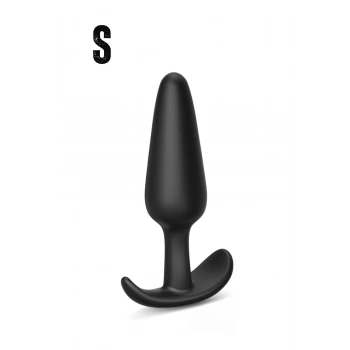 Yeni ve İleri Seviye Kullanıcılar İçin Geniş Tabanlı Siyah Silikon Anal Butt Plug - Küçük Boy