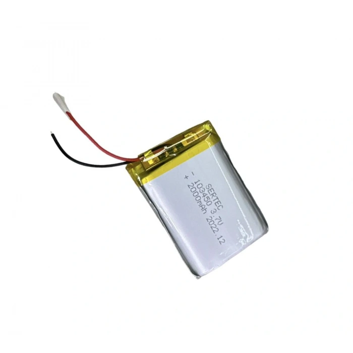 103450 3.7V 2000 MAh Li-Polymer Pil Devreli/1.5A